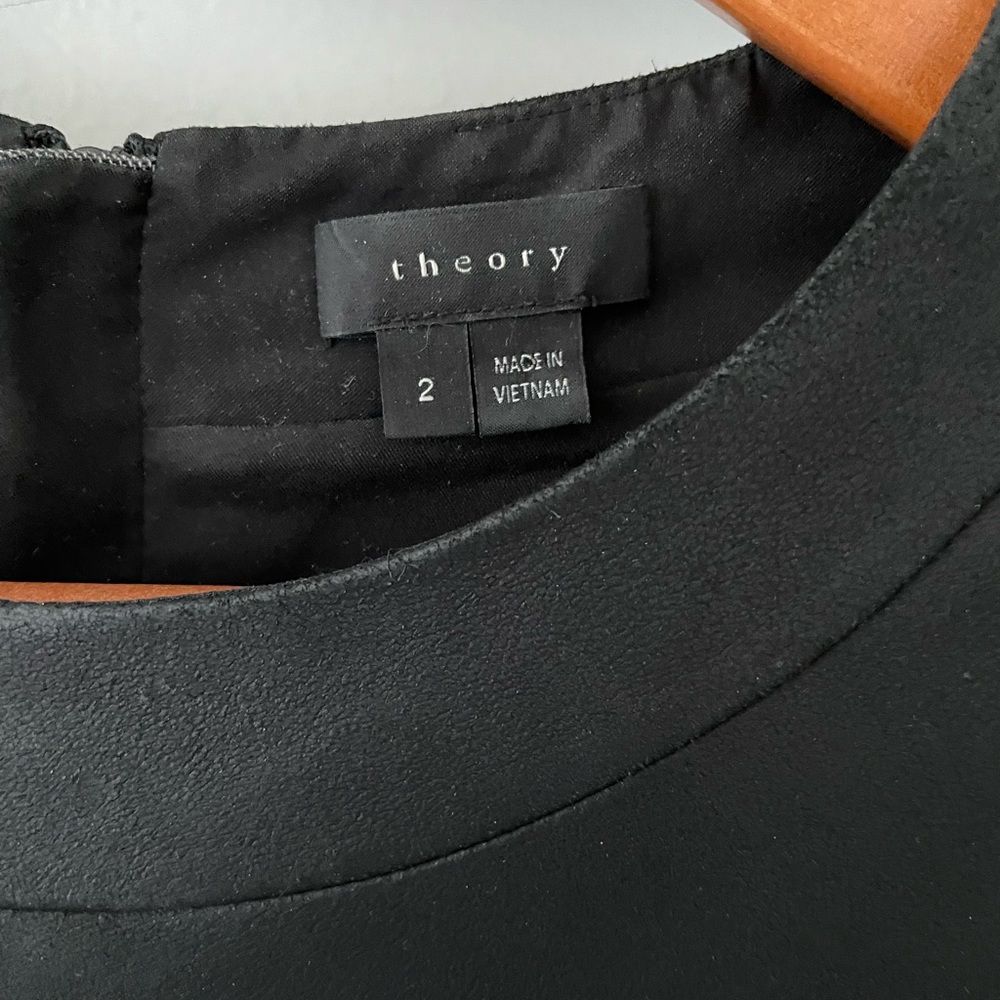 Theory Orinthia Dress with Leather Bodice - Picture 5 of 6